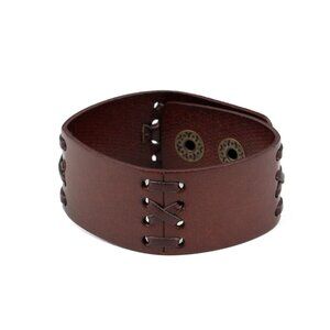 Paparazzi Brown Leather Band Bracelet